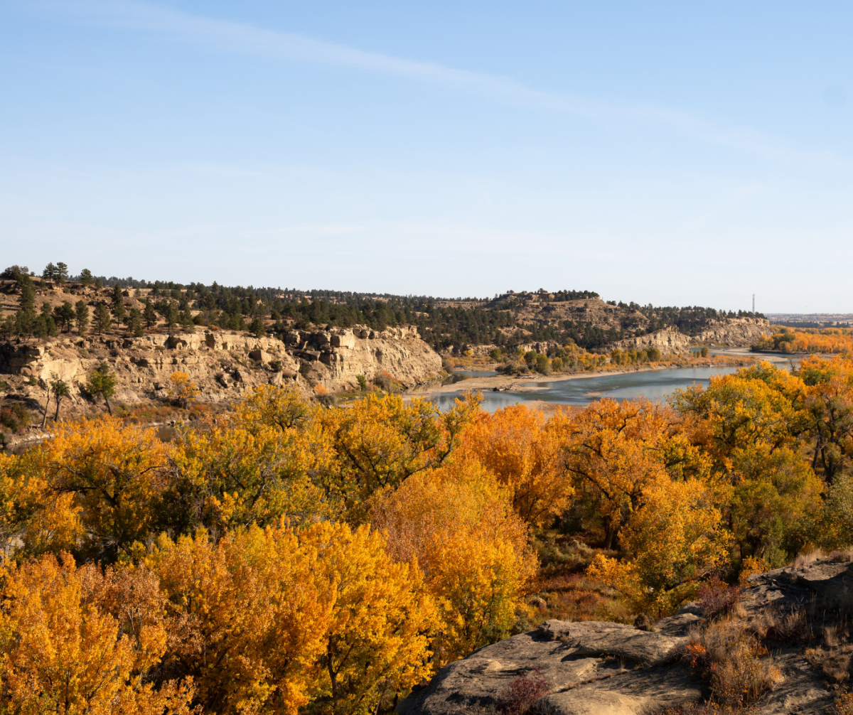 Fall Foliage Spots Billings Montana Pompeys Pillar