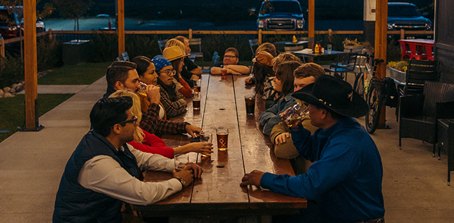 Outdoor group dining