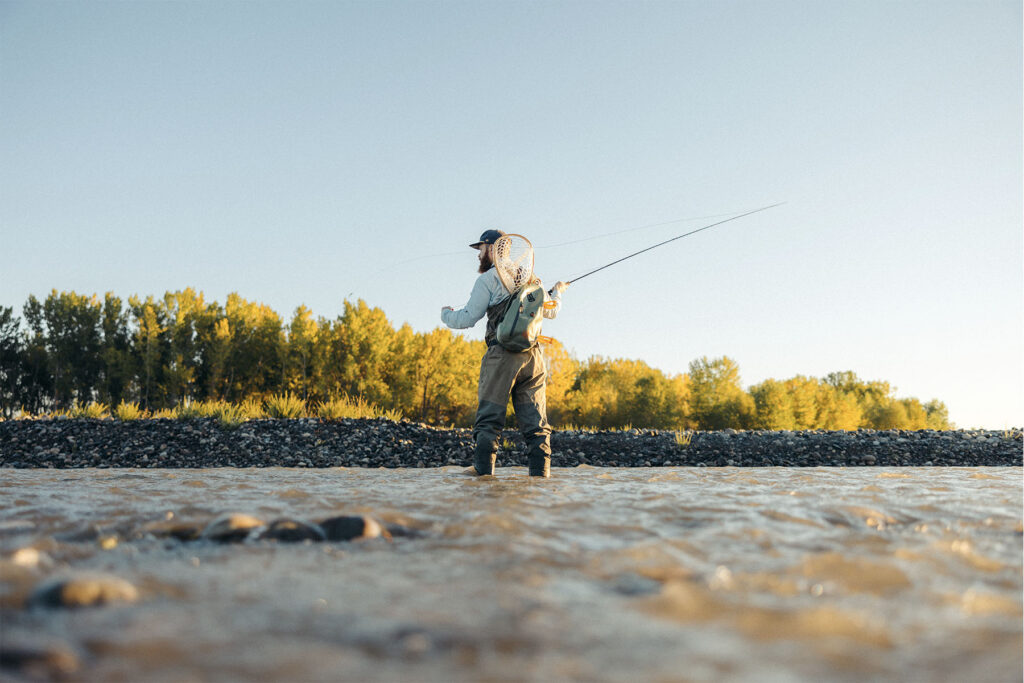 Man Fly Fishing in Billings